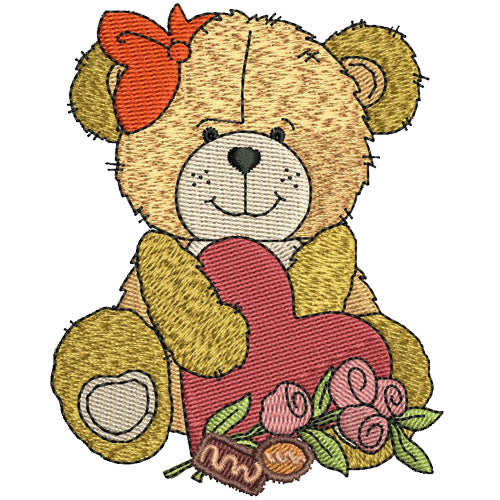 Machine Embroidery Designs - Valentine Bears(2 - Threadart.com