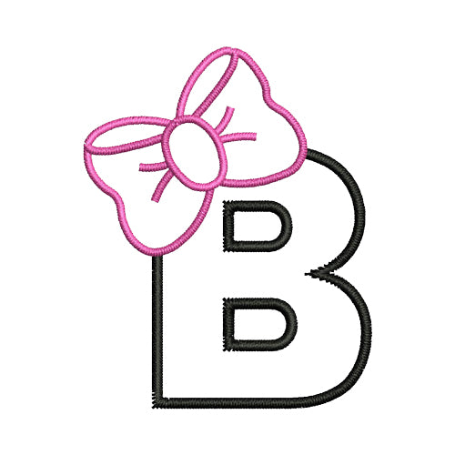Machine Embroidery Designs - Bow Alphabet (1) - Threadart.com