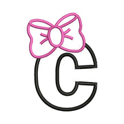 Machine Embroidery Designs - Bow Alphabet (1) - Threadart.com