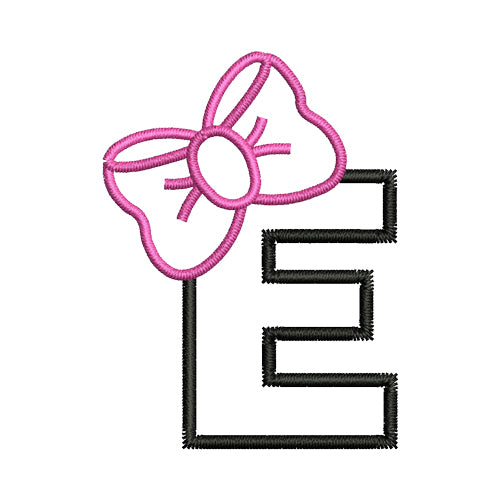 Machine Embroidery Designs - Bow Alphabet (1) - Threadart.com