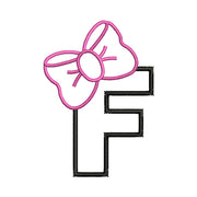 Machine Embroidery Designs - Bow Alphabet (1) - Threadart.com