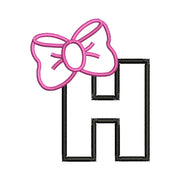 Machine Embroidery Designs - Bow Alphabet (1) - Threadart.com
