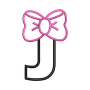 Machine Embroidery Designs - Bow Alphabet (1) - Threadart.com