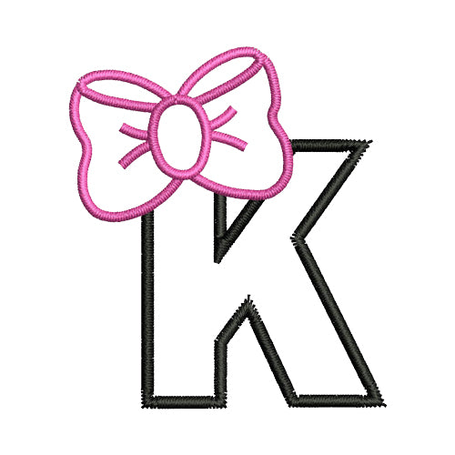 Machine Embroidery Designs - Bow Alphabet (1) - Threadart.com