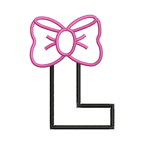 Machine Embroidery Designs - Bow Alphabet (1) - Threadart.com