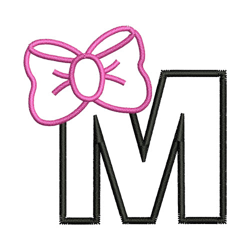 Machine Embroidery Designs - Bow Alphabet (1) - Threadart.com