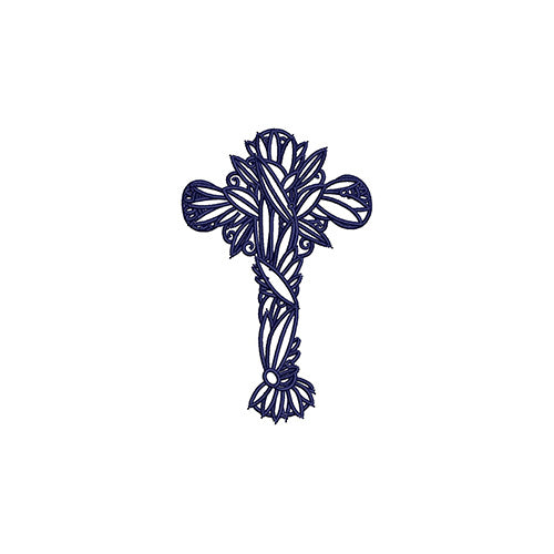 Machine Embroidery Designs - Crosses & Flowers(1) - Threadart.com
