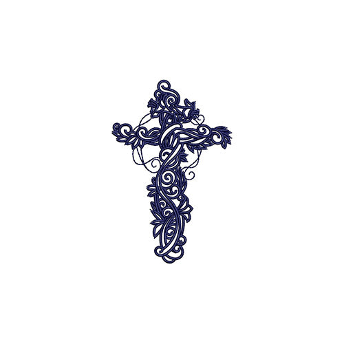 Machine Embroidery Designs - Crosses & Flowers(1) - Threadart.com