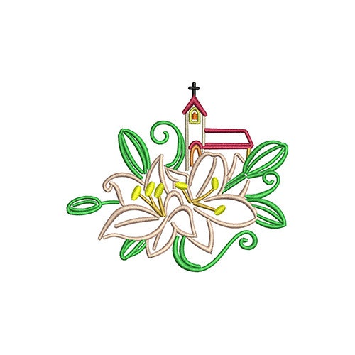 Machine Embroidery Designs - Easter Lilies(1) - Threadart.com