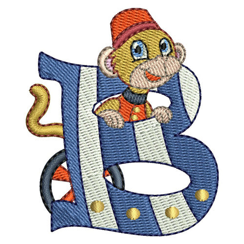 Machine Embroidery Designs - Circus Alphabet (1) - Threadart.com