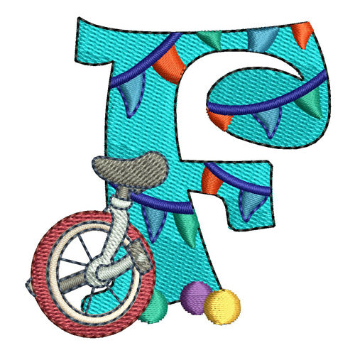 Machine Embroidery Designs - Circus Alphabet (1) - Threadart.com