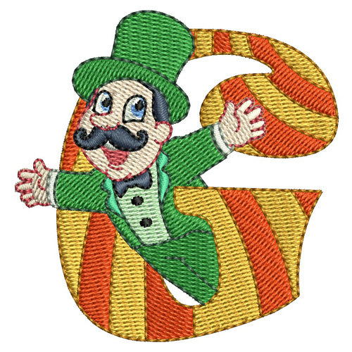 Machine Embroidery Designs - Circus Alphabet (1) - Threadart.com