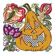 Machine Embroidery Designs - Jacobean Pumpkins (1) - Threadart.com