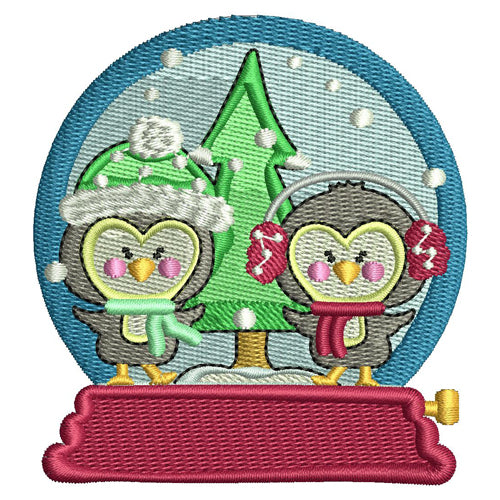 Machine Embroidery Designs - Christmas Snow Globes (1) - Threadart.com