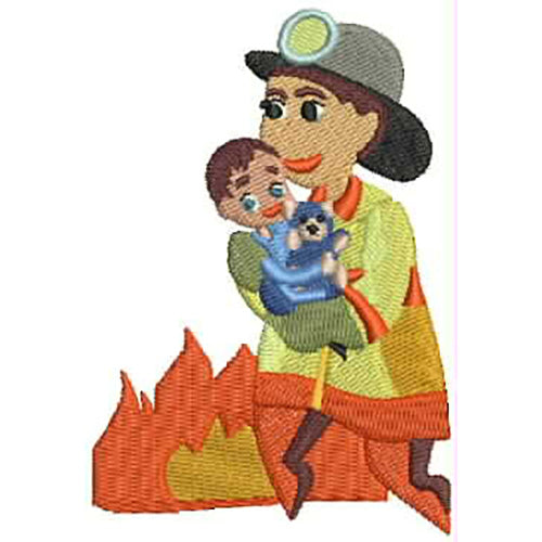 Machine Embroidery Designs - Fireman(1) - Threadart.com