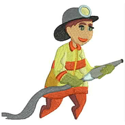 Machine Embroidery Designs - Fireman(1) - Threadart.com