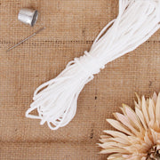 1/8" White Elastic - 10 Yard Roll - Threadart.com