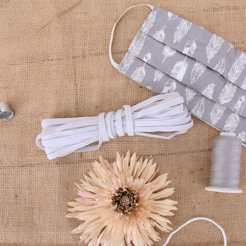 1/4" White Elastic - 10 Yard Roll - Threadart.com