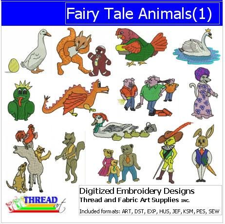 Machine Embroidery Designs - Fairy Tale Animals1 - Threadart.com