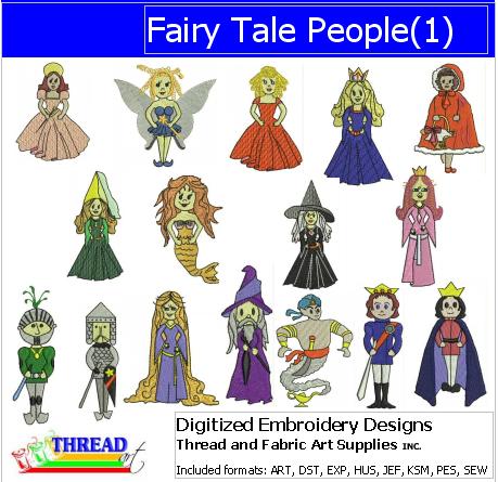 Machine Embroidery Designs - Fairy Tale People - Threadart.com