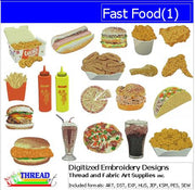 Machine Embroidery Designs - Fast Food(1) - Threadart.com