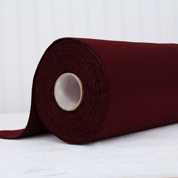 Burgundy Felt By The Yard - 36" Wide - Soft Premium Felt Fabric - Threadart.com