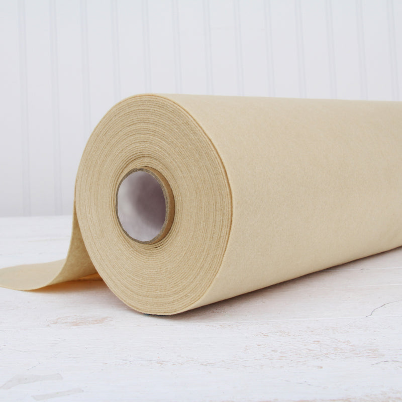 Cream Felt By The Yard- 36" Wide - Soft Premium Felt Fabric - Threadart.com