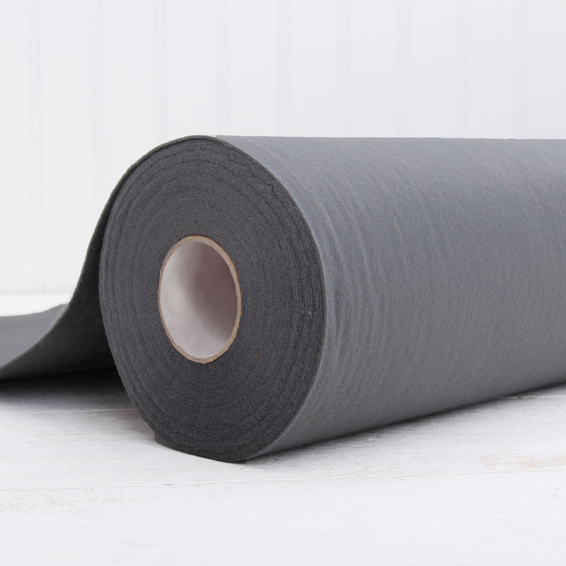 Dark Grey Felt By The Yard - 36" Wide - Soft Premium Felt Fabric - Threadart.com