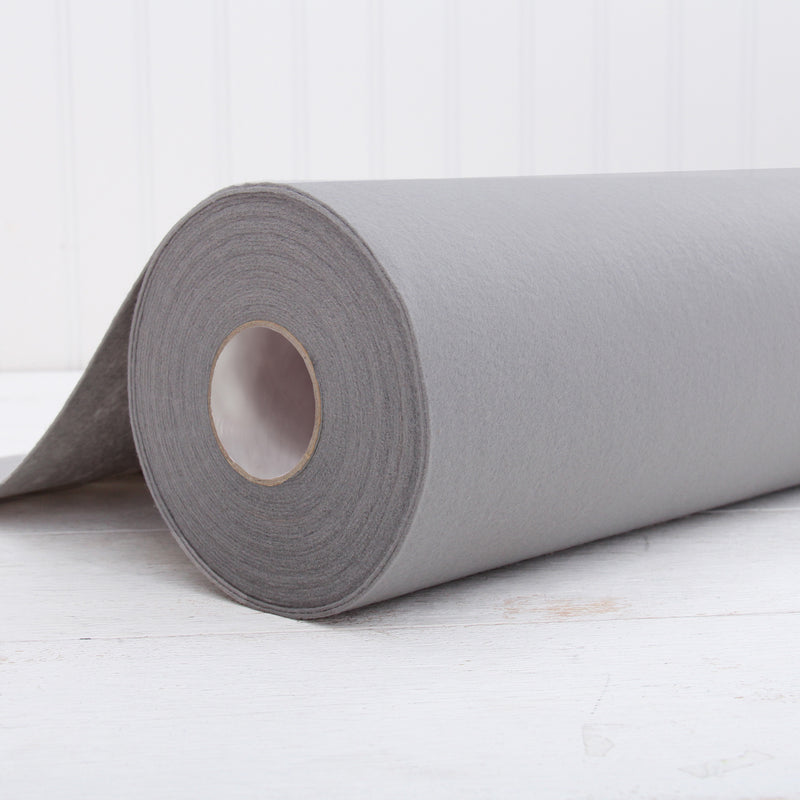 Light Grey Felt By The Yard - 36" Wide - Soft Premium Felt Fabric - Threadart.com