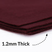 Burgundy Felt 12" x 10 Yard Roll - Soft Premium Felt Fabric - Threadart.com