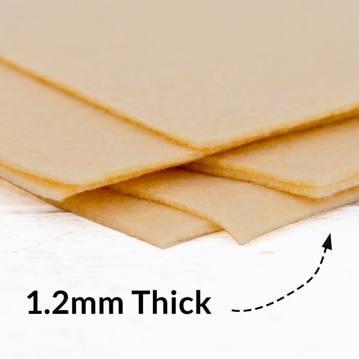 Cream Felt 12" x 10 Yard Roll - Soft Premium Felt Fabric - Threadart.com