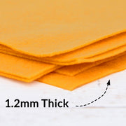 Gold Felt By The Yard - 36" Wide - Soft Premium Felt Fabric - Threadart.com
