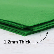 Green Felt 12" x 10 Yard Roll - Soft Premium Felt Fabric - Threadart.com