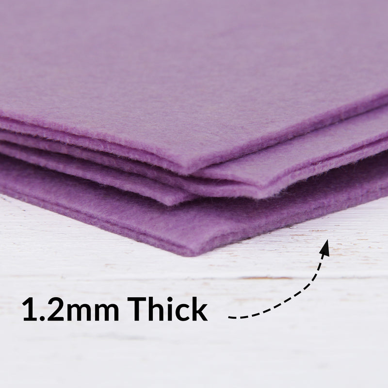 Lavender Felt By The Yard - 36" Wide - Soft Premium Felt Fabric - Threadart.com