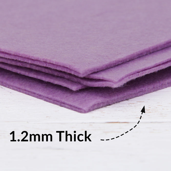Lavender Felt 12" x 10 Yard Roll - Soft Premium Felt Fabric - Threadart.com