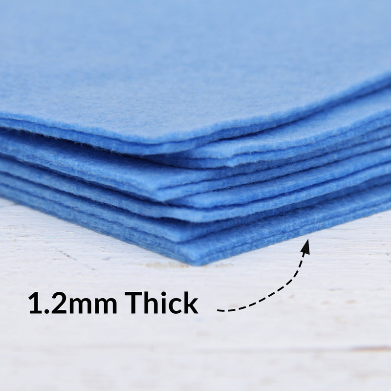 Light Blue Felt By The Yard - 36" Wide - Soft Premium Felt Fabric - Threadart.com