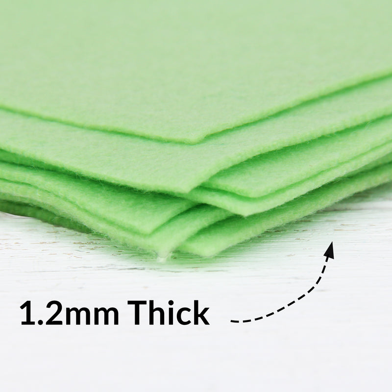 Light Green Felt 12" x 10 Yard Roll - Soft Premium Felt Fabric - Threadart.com