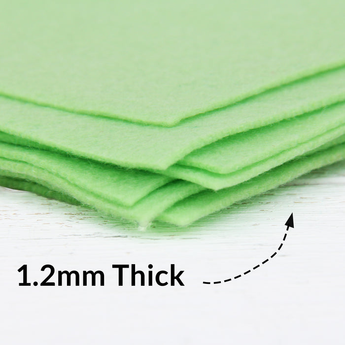 Light Green Felt By The Yard - 36" Wide - Soft Premium Felt Fabric - Threadart.com