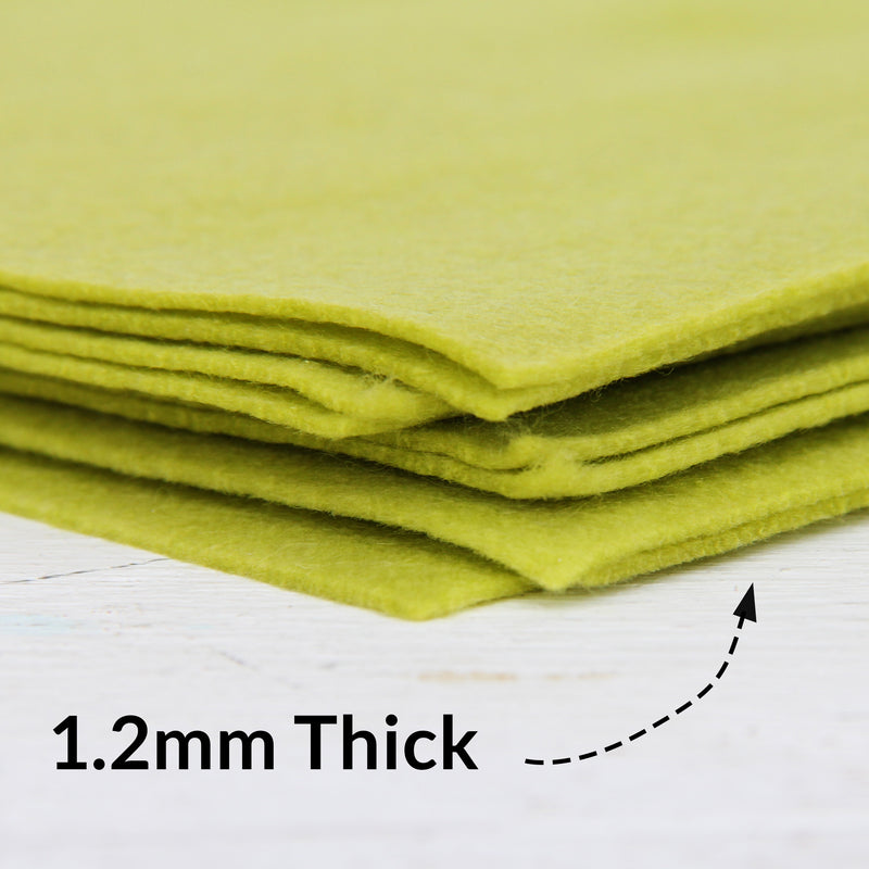 Moss Green Felt By The Yard - 36" Wide - Soft Premium Felt Fabric - Threadart.com