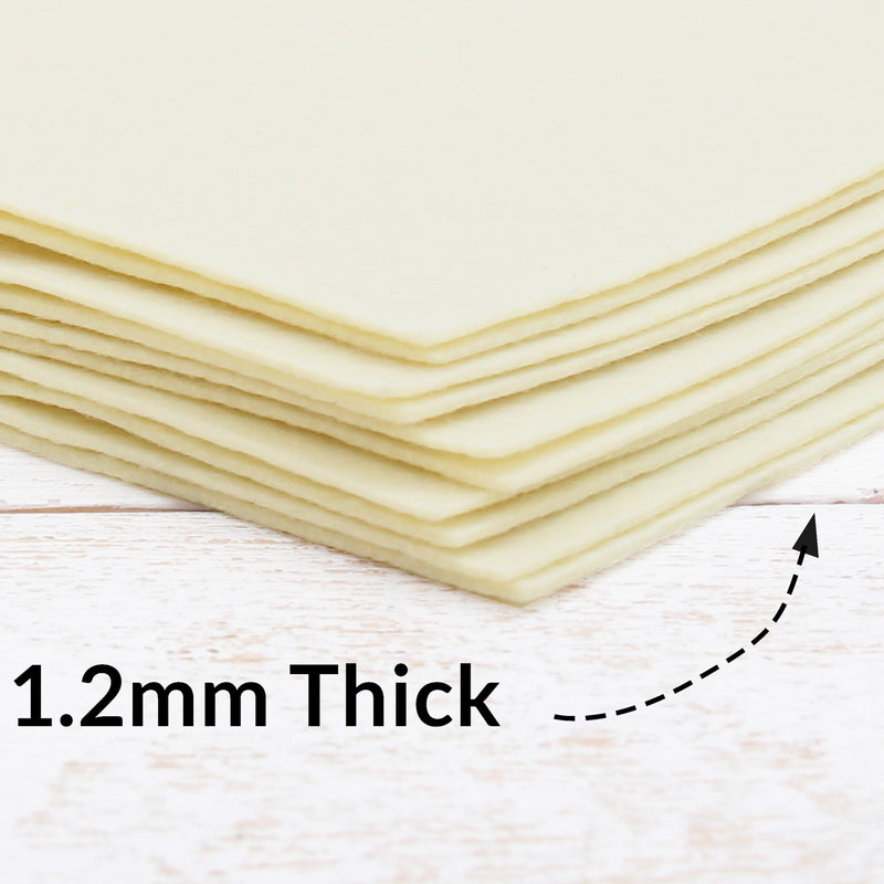 Natural Felt 12" x 10 Yard Roll - Soft Premium Felt Fabric - Threadart.com