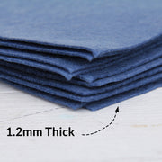 Denim Felt 12" x 10 Yard Roll - Soft Premium Felt Fabric - Threadart.com