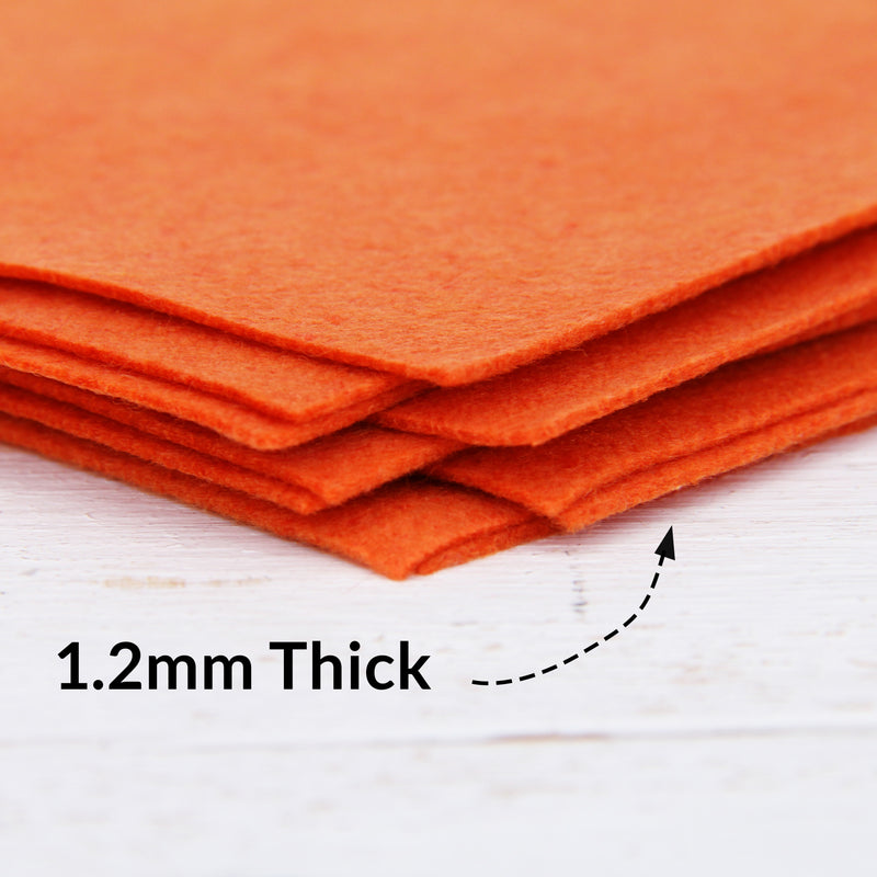 Orange Felt 12" x 10 Yard Roll - Soft Premium Felt Fabric - Threadart.com