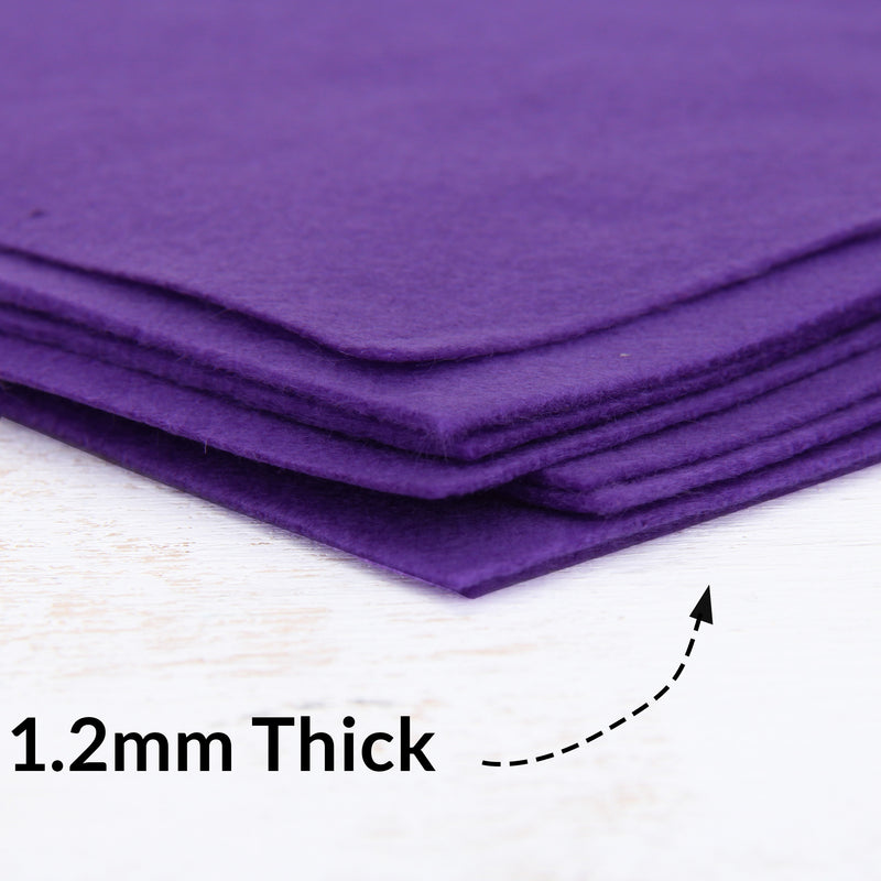 Purple Felt 12" x 10 Yard Roll - Soft Premium Felt Fabric - Threadart.com