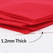 Red Felt By The Yard - 36" Wide - Soft Premium Felt Fabric - Threadart.com