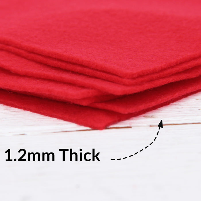 Red Felt 12 x 10 Yard Roll - Soft Premium Felt Fabric —