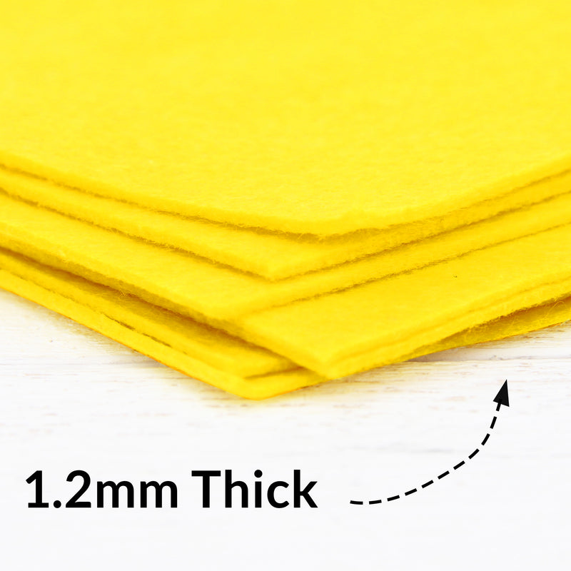 Yellow Felt By The Yard - 36" Wide - Soft Premium Felt Fabric - Threadart.com