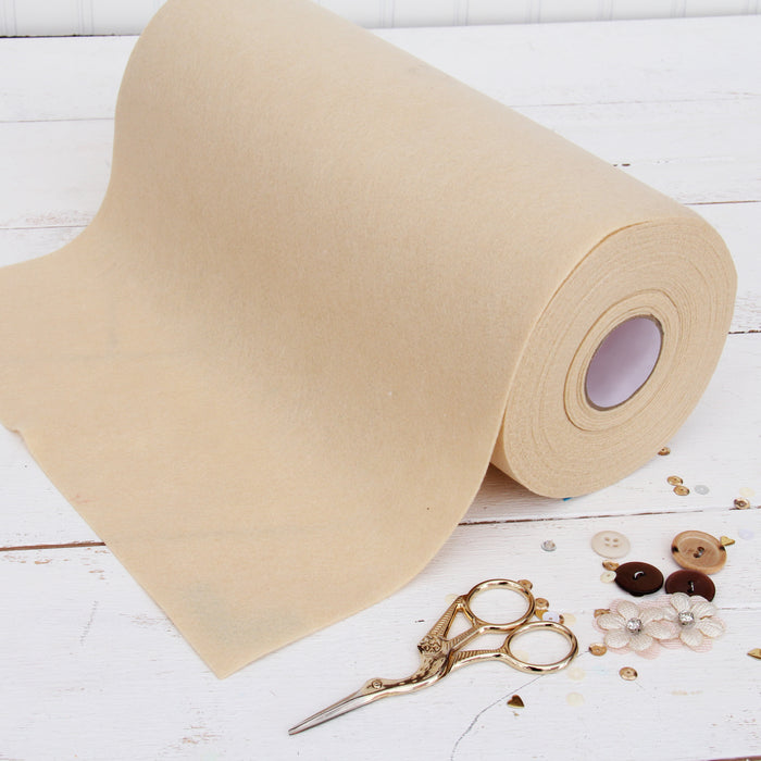 Threadart Premium Felt by The Yard - 36 Wide - Cream | Soft Wool-Like Feel  | 1.2mm Thick Fabric for DIY Crafts, Sewing, Crafting Projects 