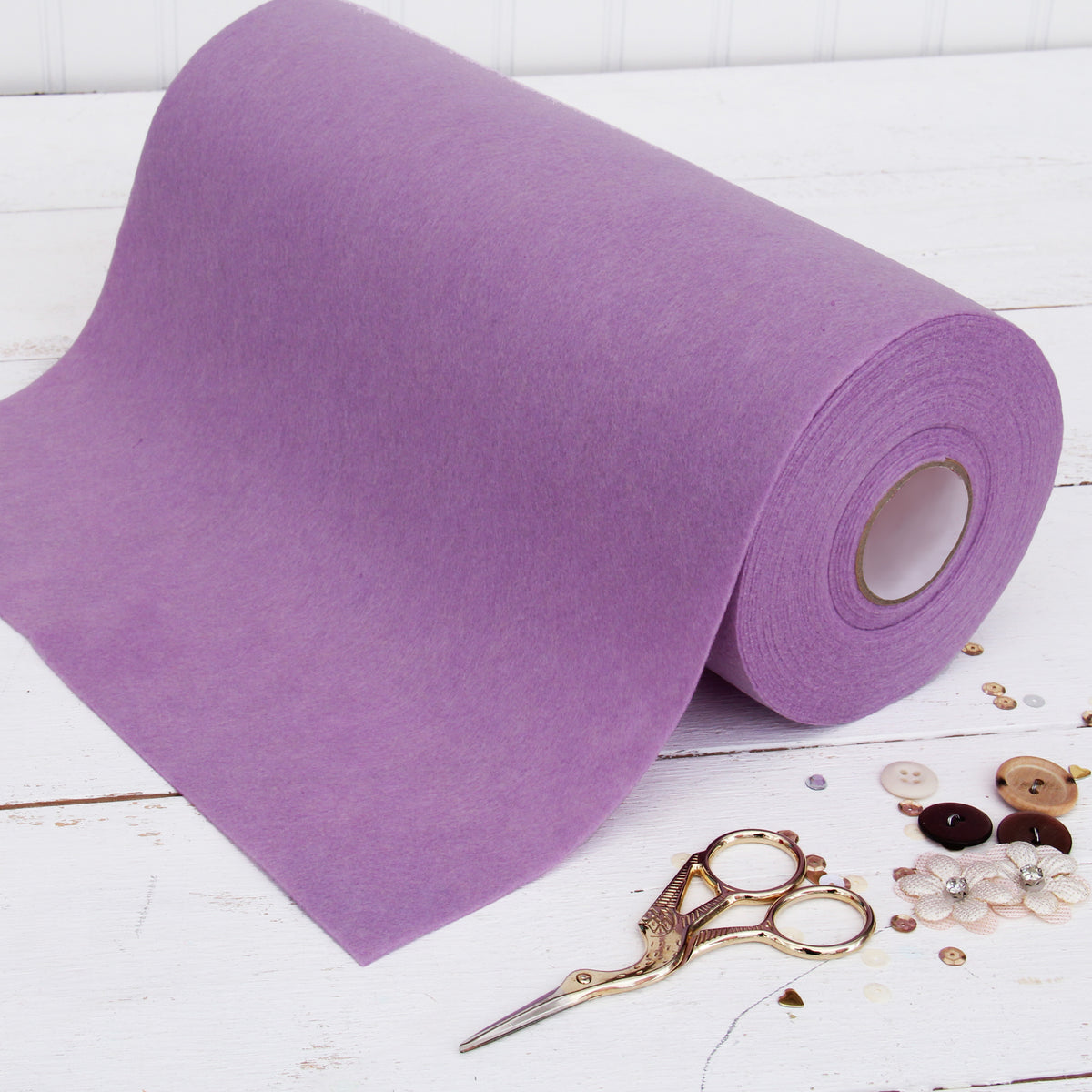 Threadart Premium Felt Roll - 12 inch x 10yd - Lavender | Soft Wool-Like Feel | 1.2mm Thick for DIY Crafts, Sewing, Crafting Projects | Compatible