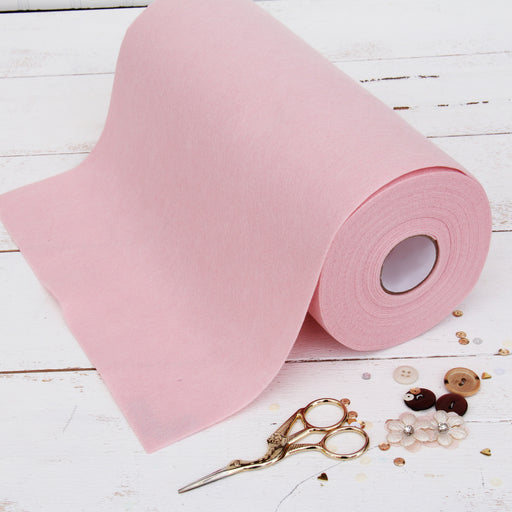 Light Pink Felt 12 x 10 Yard Roll - Soft Premium Felt Fabric