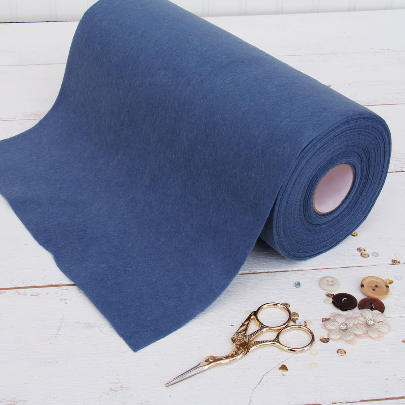 Denim Felt 12" x 10 Yard Roll - Soft Premium Felt Fabric - Threadart.com